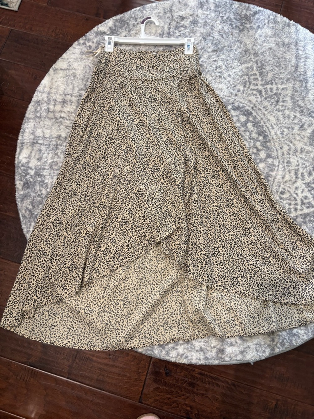 Leopard Print Maxi Skirt - Beige and Black skirt M new